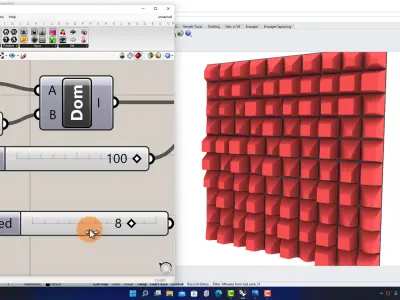 Cubes Surface Parametric Facade Design Grasshopper Rhino Files 3D model