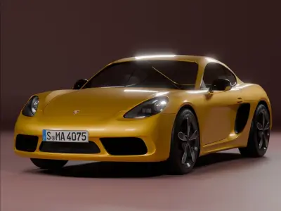 Porsche 718 Cayman 2016 3D model