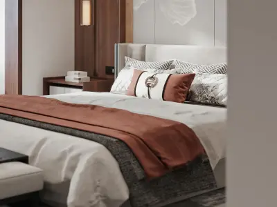  Chinese Bedroom interior 118 3D model