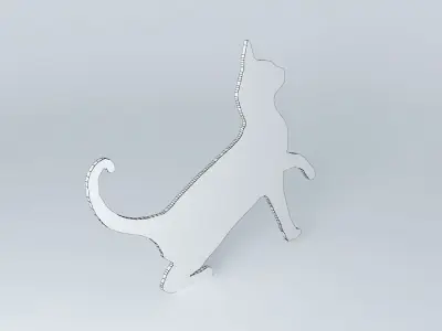 Cat cutout wall decoration Free 3D model
