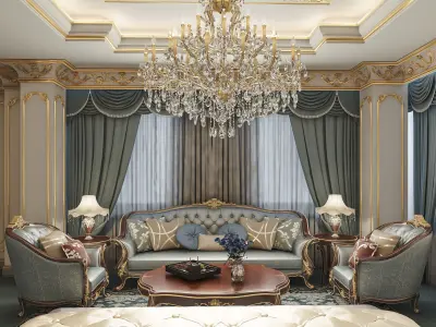 Classic luxury  Master Bedroom - French  style 3D model