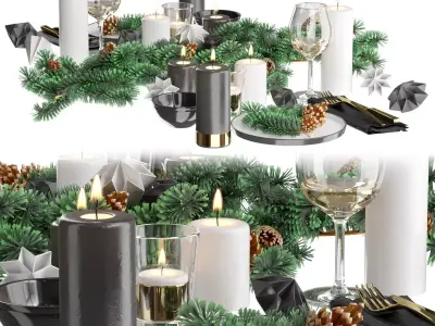 New year serving 3D model