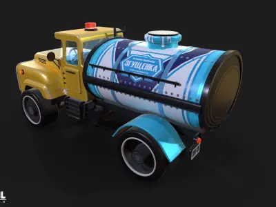 Zil 130 Zgushenka Low-poly 3D model