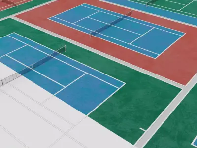 Tennis filed Free 3D model