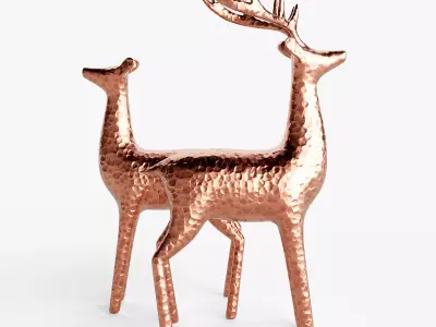 Copper Reindeer Decoration 3D model
