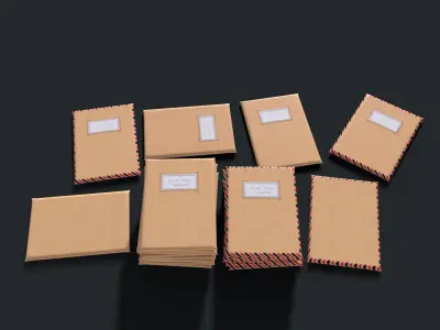 Envelope  Low-poly 3D model