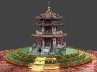 Chinese ancient tower 3D model