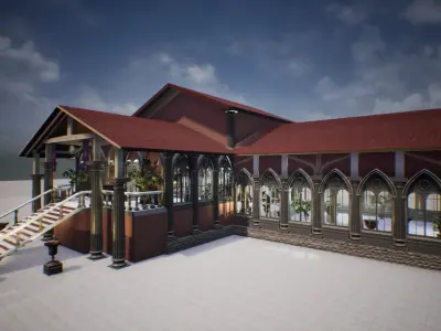 Royal Palace 2 Unreal Engine Low-poly 3D model