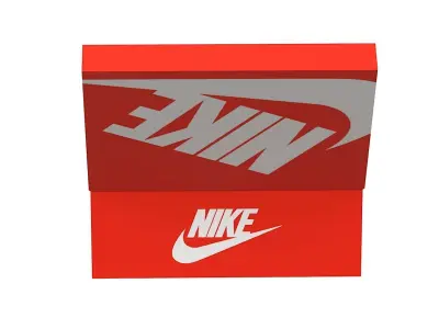 Nike Shoe Box PBR 01 Low-poly 3D model