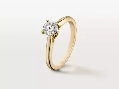1895 - SOLITAIRE RING 3D print model