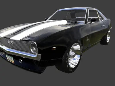 Chevrolet Camaro SS 1969 Low-poly 3D model