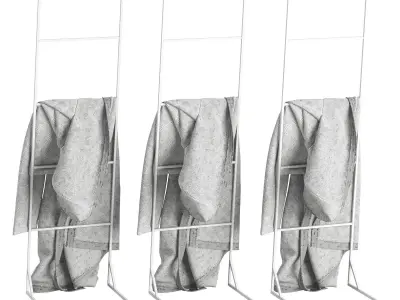 Bathrobe Hanging Set 05 3D model