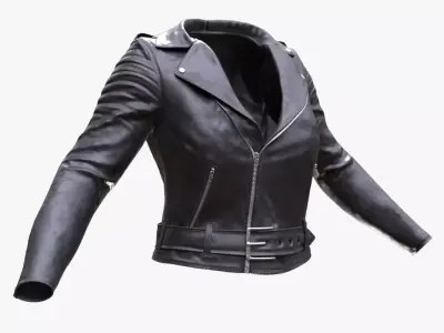 Leather Jacket 30 - All MH Bodies UE5 Skeletons - Rigged Low-poly 3D model