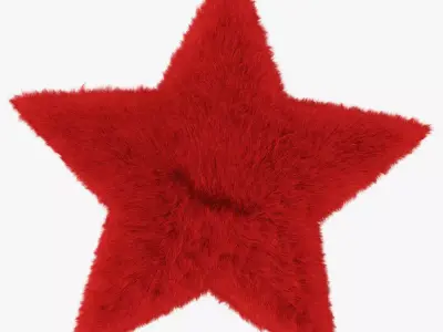 Rug Star red 3D model