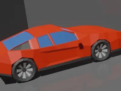 Low Poly Sport-car Low-poly 3D model