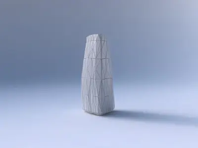 Vase curved tipping triangle with random triangle plates 3D print model