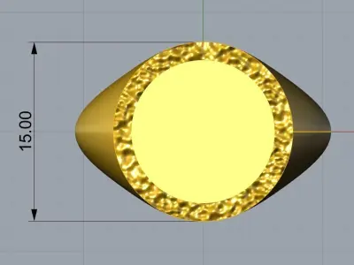 Ring suitable for laser engraving 3D print model