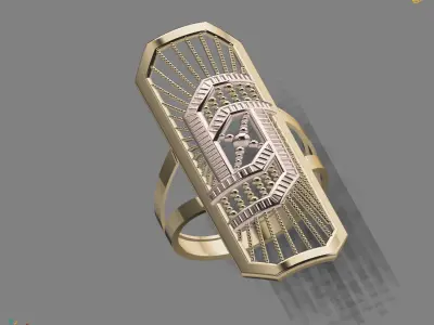 Women Long Ring Ready STL 3DM Models Womens Ring Long models 3D print model purchase