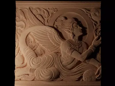 Jinni CNC 3d Print High Relief Sand Casting 3D print model