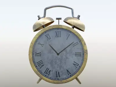 Old alarm clock Free 3D model