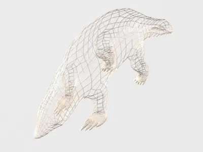 Pangolin Low-poly 3D model