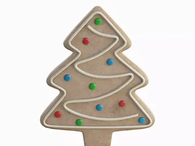 Gingerbread Cookie Tree Set 3D model