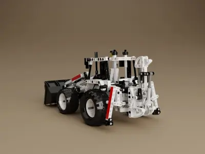  Lego Technic 8069 Backhoe Loader 3D model