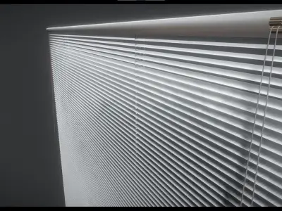 Venetian Blind Animated Low-poly 3D model