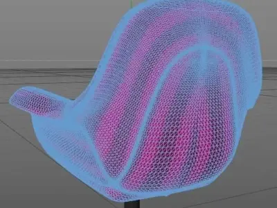 Chair with metal leg Free 3D model