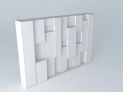 Wooden irregular wall Free 3D model