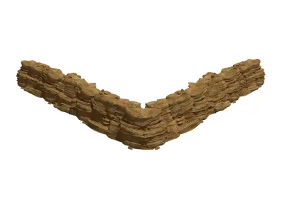 gAME Mountain Stone - Desert Fault 02 3D model