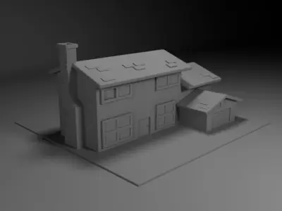 Premium Home Low-poly 3D model