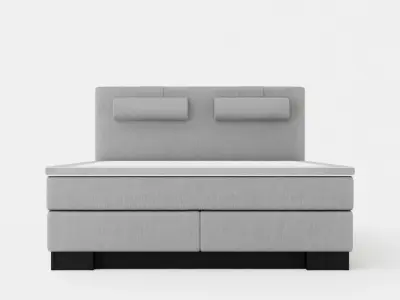 Hilton Luxury Continental Bed 180x200 Low-poly 3D model