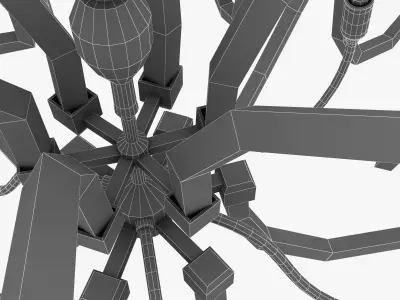 Bellart vanity glass chandelier 3D model