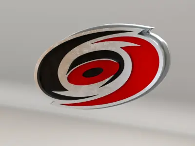 NHL Carolina Hurricanes Team Logo 3D model