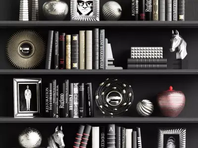 Decor Set 8 bookcase 3D model