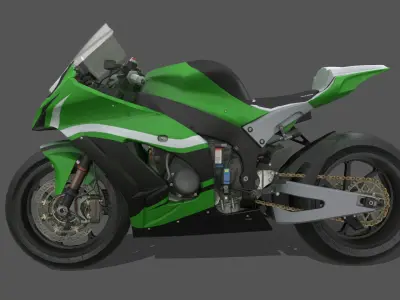 Sportbike7 Low-poly 3D model