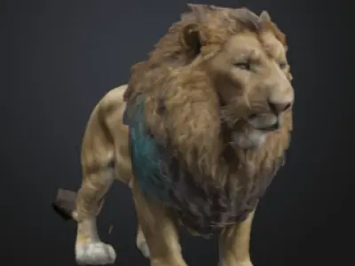 Lion 3D model 3D model