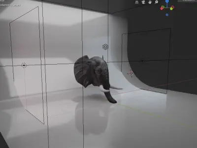 Elephant Head Mask Low-poly 3D model