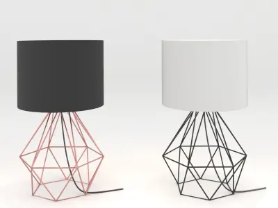 geometric frame lamp 3D model