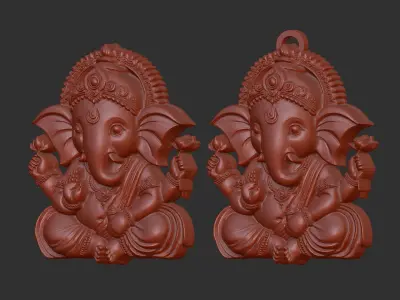 Lord ganesha pentant and cnc model 3D print model