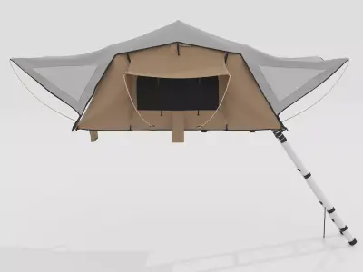 Car Tent Unfolded 3D model