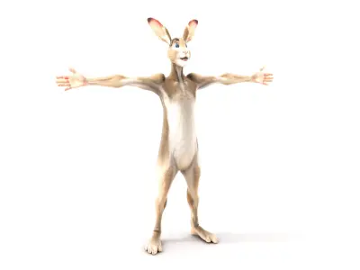 Animated Rabbit Character model pack Low-poly 3D model