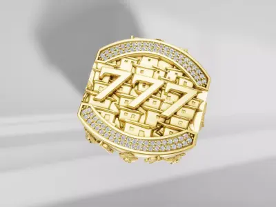 Luxury Gold Ring 3D print model