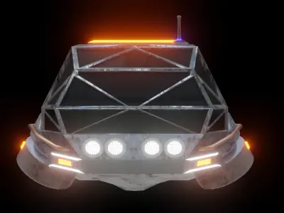 Sci-Fi Hover Truck Free low-poly 3D model