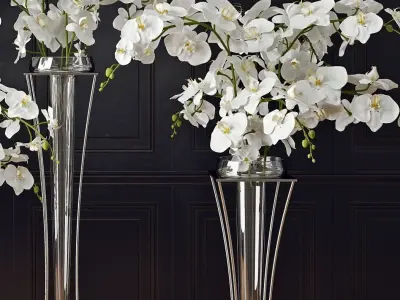 Floor standing orchid arrangement 3D model