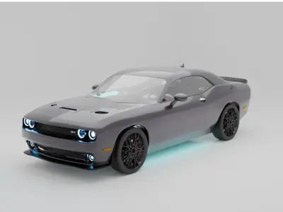Dodge challenger SRT Hellcat 2015 3D model