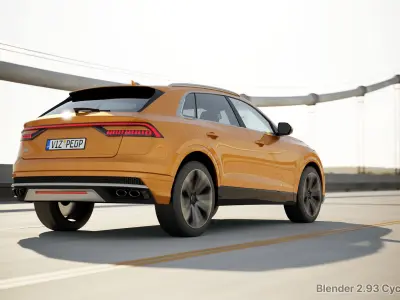 Bridge SUV 3D Scene for Blender Cycles 3D model