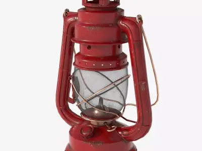 Oil Lantern Low-poly 3D model