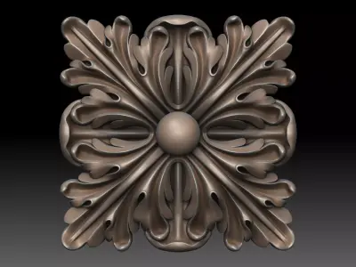 Round rosette 3D print model